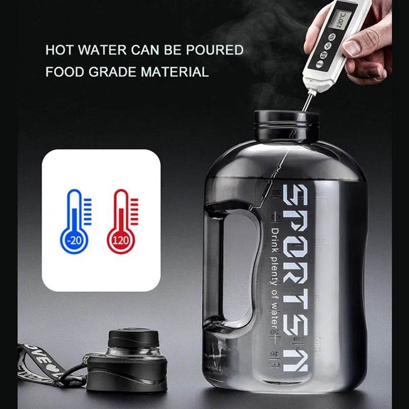 1.7L/2.7L Sports Water Bottle Gym Cycling Cup Portable Large Capacity Water Bottle For Fitness Camping Men Water Kettle - One-Sake.com