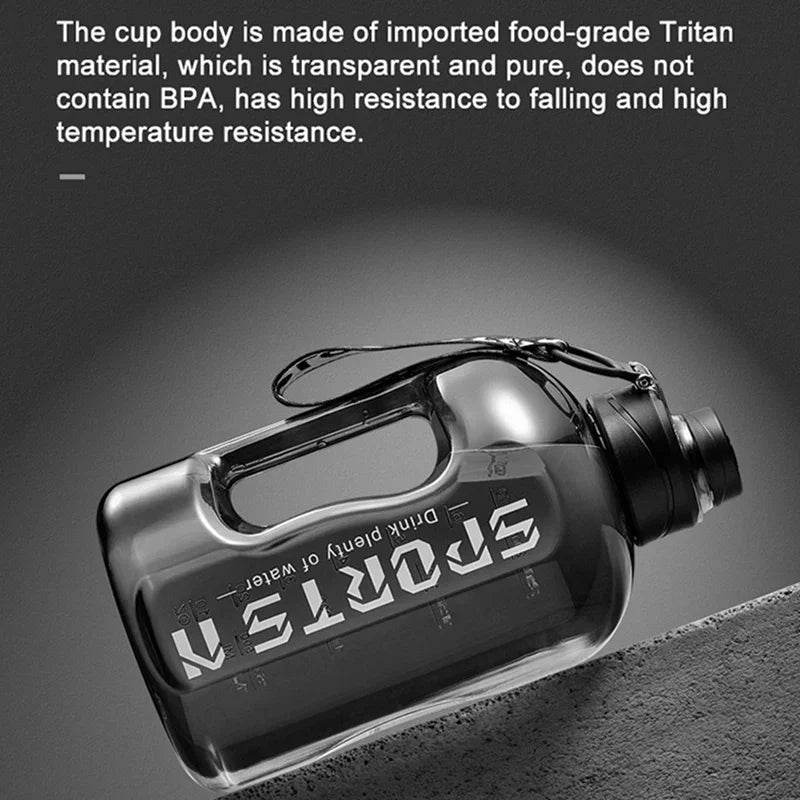1.7L/2.7L Sports Water Bottle Gym Cycling Cup Portable Large Capacity Water Bottle For Fitness Camping Men Water Kettle - One-Sake.com