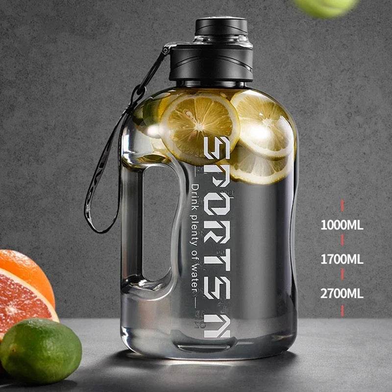 1.7L/2.7L Sports Water Bottle Gym Cycling Cup Portable Large Capacity Water Bottle For Fitness Camping Men Water Kettle - One-Sake.com
