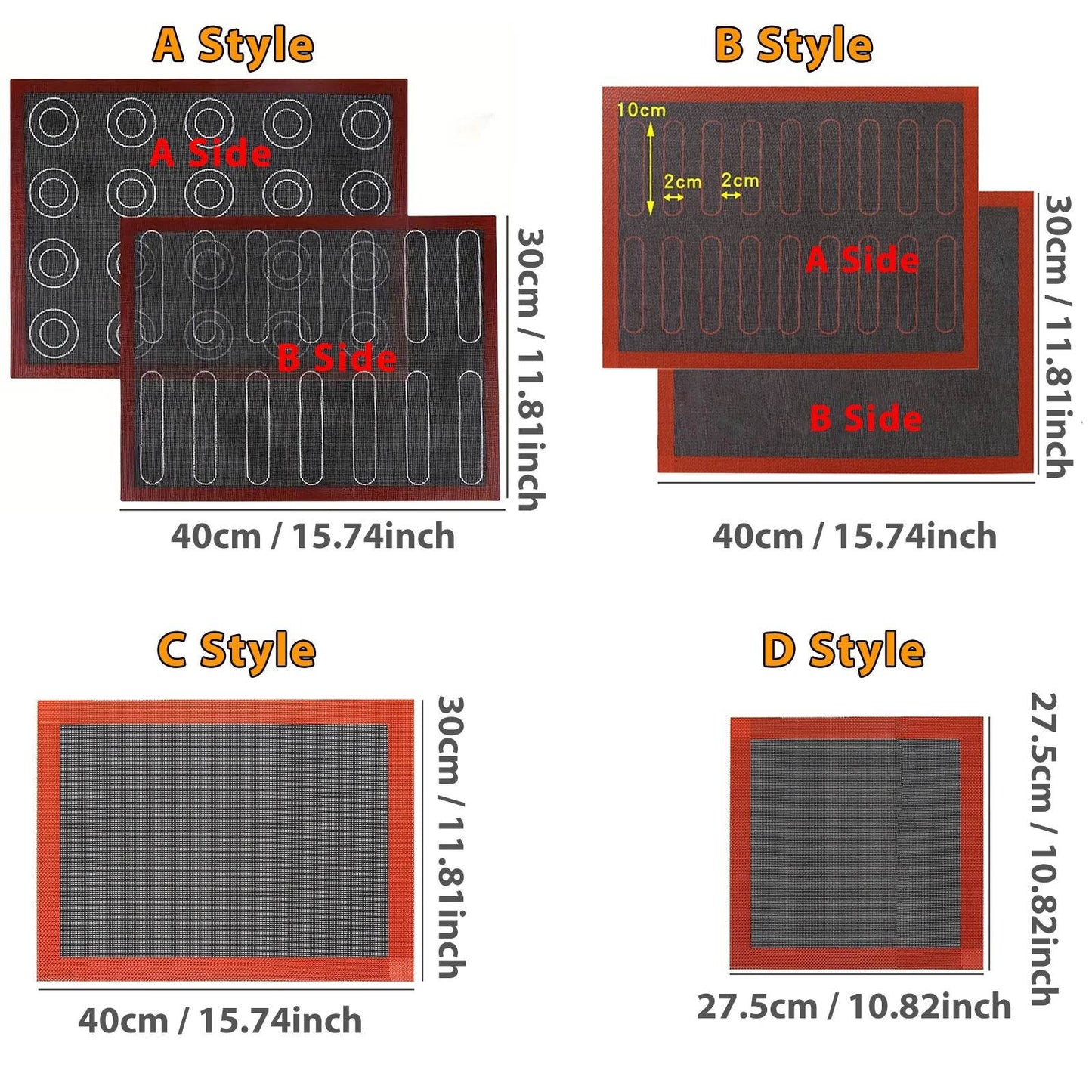 1PC Perforated Silicone Baking Mat – Double-Sided with Puff &amp; Round Patterns | Reusable Non-Stick Oven Liner for Cookies, Macarons &amp; Bread - One-Sake.com