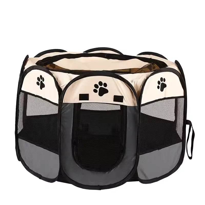 Portable Foldable Pet Tent Kennel Octagonal Fence Puppy Shelter Easy To Use Outdoor Easy Operation Large Dog Cages Cat Fences - One-Sake.com