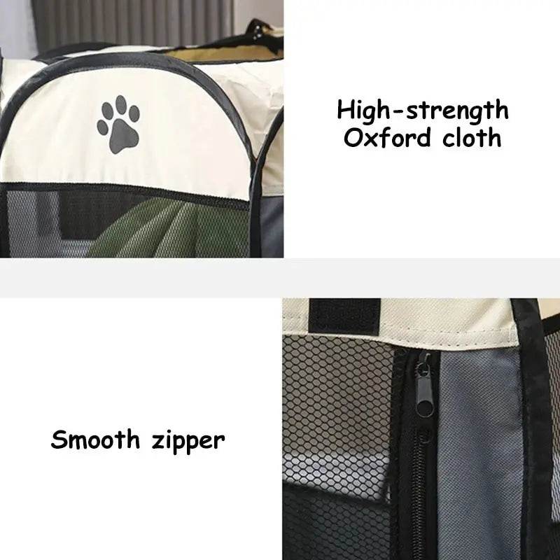 Portable Foldable Pet Tent Kennel Octagonal Fence Puppy Shelter Easy To Use Outdoor Easy Operation Large Dog Cages Cat Fences - One-Sake.com