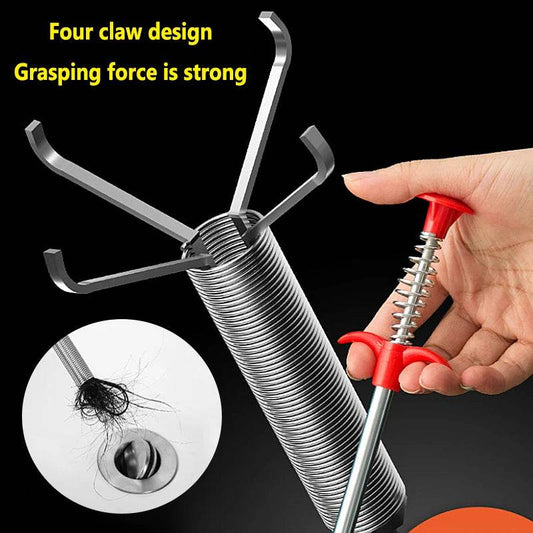 60cm Spring Pipe Dredging Tool – Flexible Drain Snake Cleaner for Kitchen Sink, Bathroom & Household Clog Removal | Free Shipping - One-Sake.com