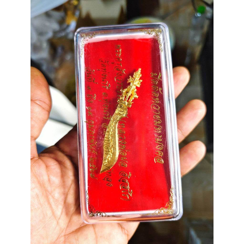 Sacred Bamboo Knife by Phor Tan Phon – Thai Wealth & Protection Talisman for Fortune, Positivity & Symbolic Rituals [Handmade Spiritual Artifact - One-Sake.com